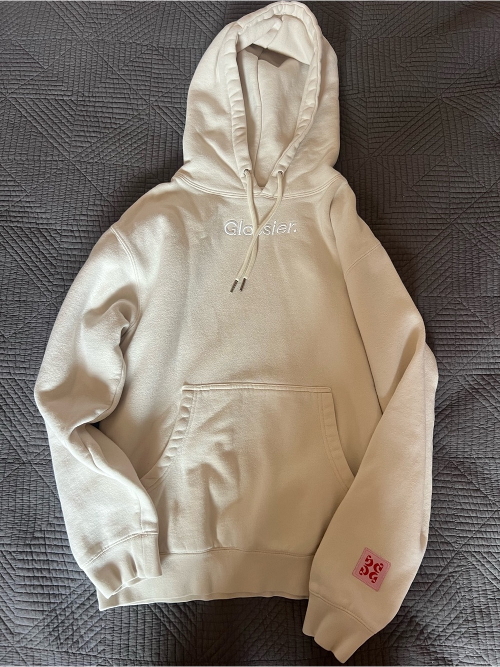 Glossier Cream Hoodie Sweatshirt